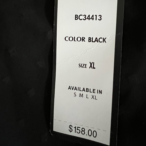 BCBGMaxAzria Swiss Dot Sheer Lace Detail Blouse In Black Size XL - Picture 12 of 15